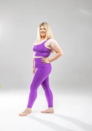 Active Purple Leggings with Pockets