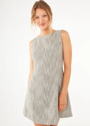 Avery Dress Silver Sparkle Tweed