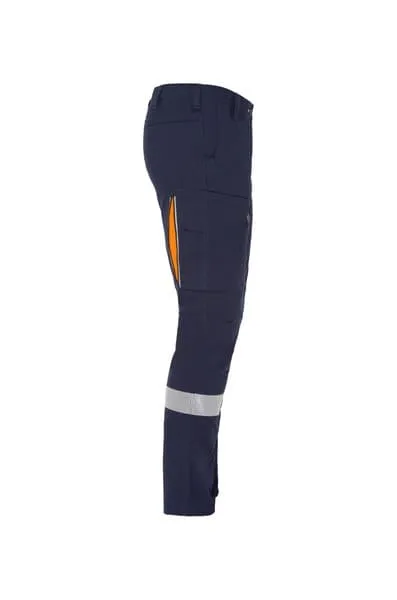 Bisley X Airflow™ Taped Stretch Ripstop Vented Cargo Pant (BPC6150T-Navy/Orange)