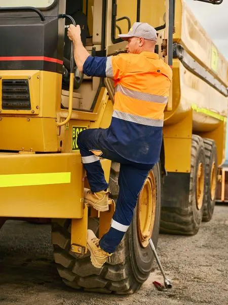 Bisley X Airflow™ Taped Stretch Ripstop Vented Cargo Pant (BPC6150T-Navy/Orange)