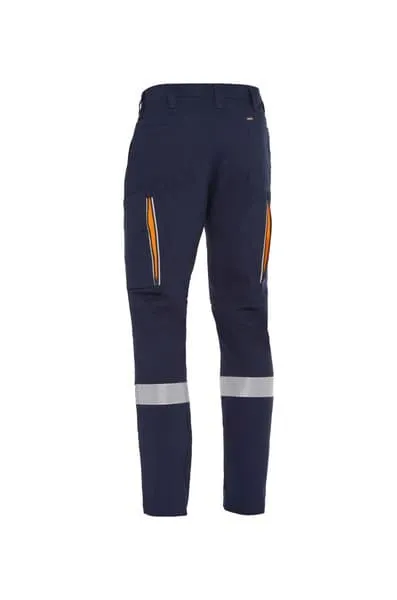 Bisley X Airflow™ Taped Stretch Ripstop Vented Cargo Pant (BPC6150T-Navy/Orange)