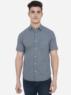 Brown Printed Classic Fit Semi Casual Shirt | Greenfibre