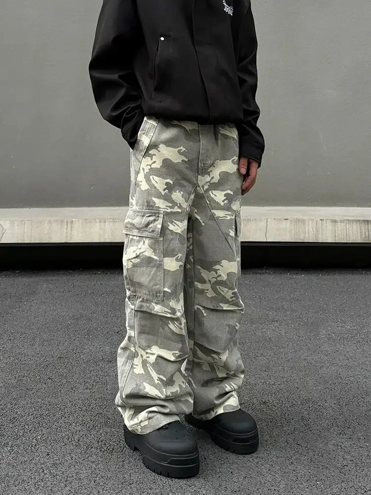 Camouflage Pockets Cargo Pants