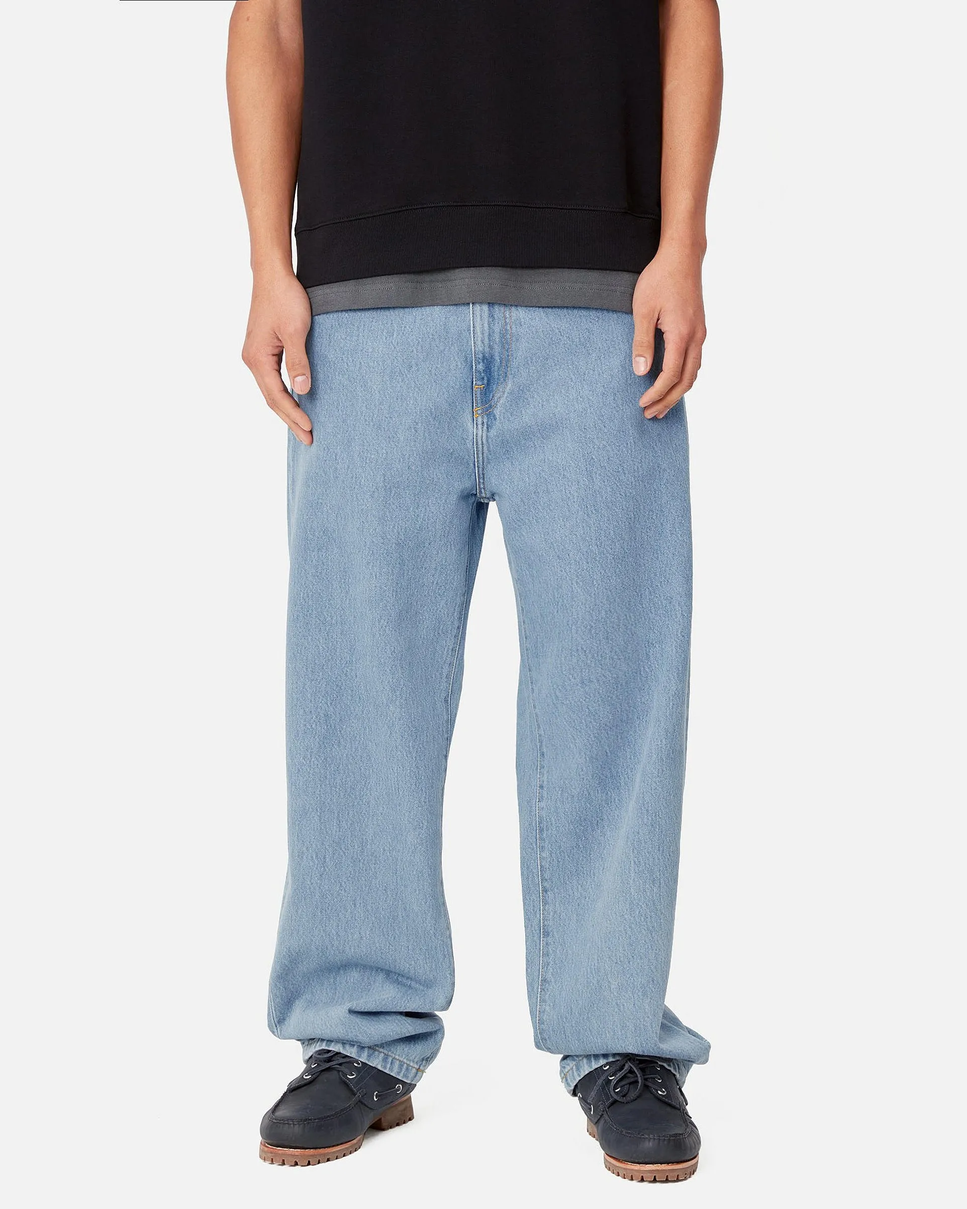 Carhartt WIP Aaron Pant Regular Tapered Mens Jeans - Blue Stone Bleached