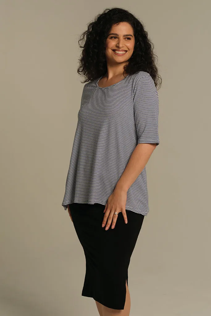 Carter Tunic Top - Thin Stripe