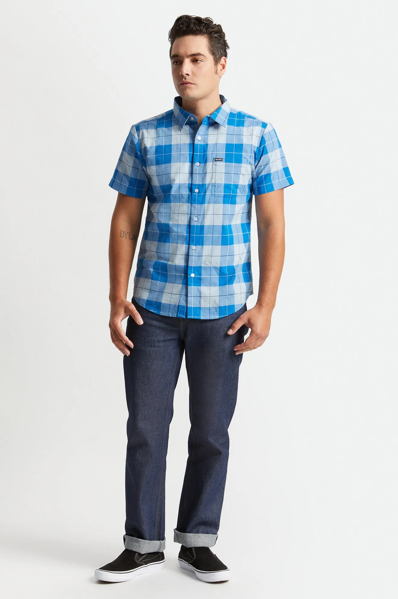 Charter Plaid S/S Woven - Royal Blue