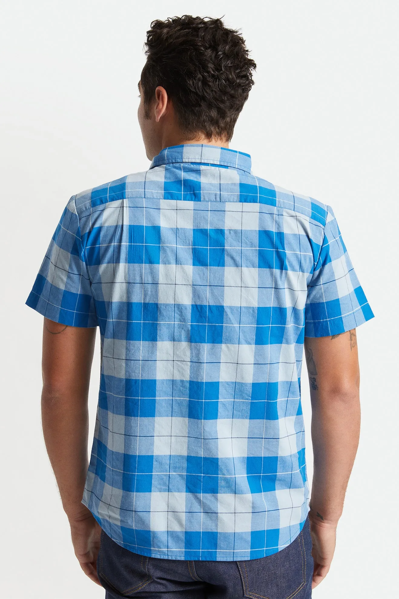 Charter Plaid S/S Woven - Royal Blue