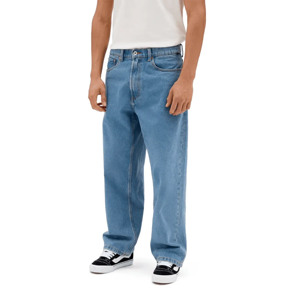 Check-5 baggy denim pants - Stonewash blue