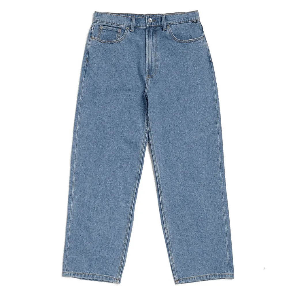 Check-5 baggy denim pants - Stonewash blue