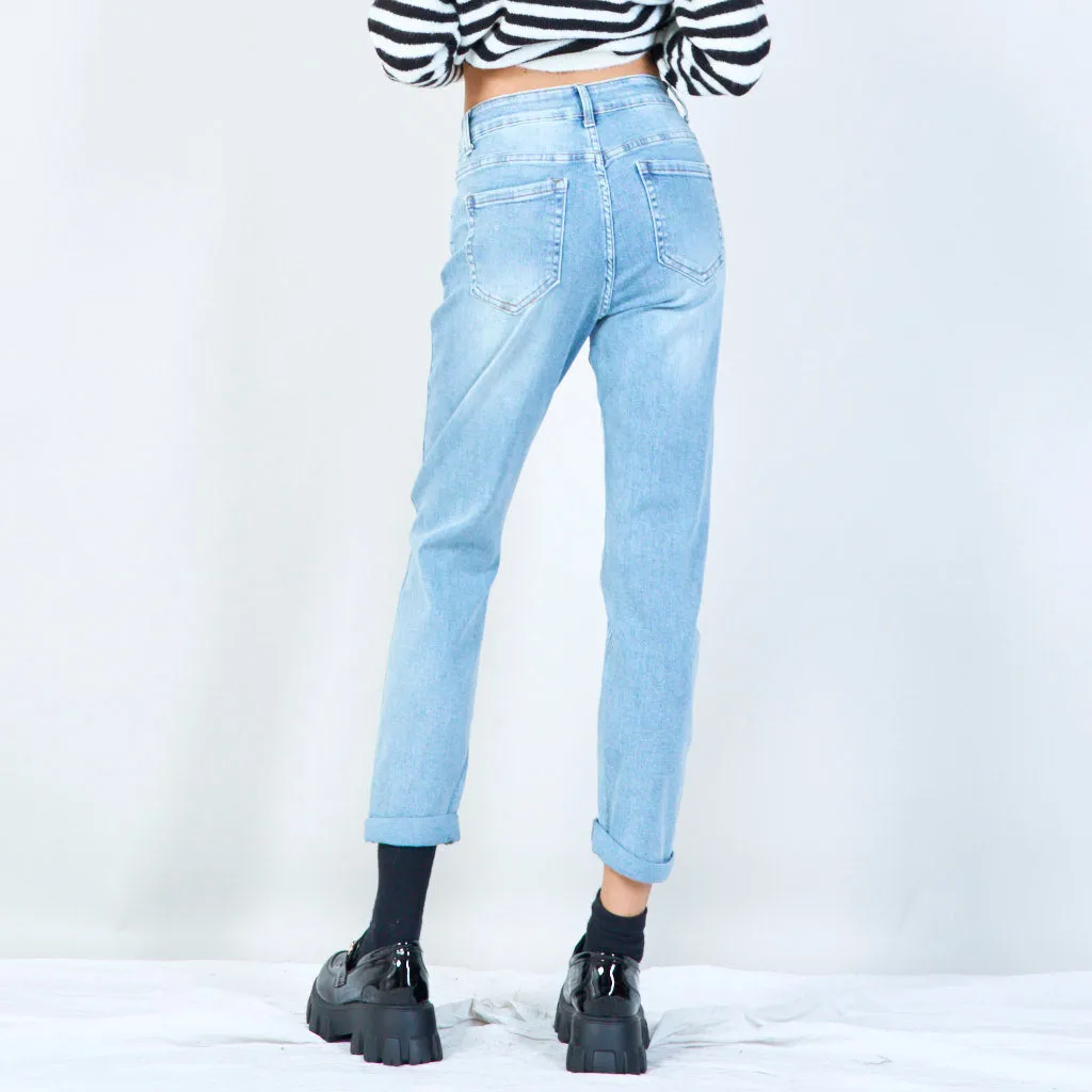 Classic slim-fit denim jeans wholesale