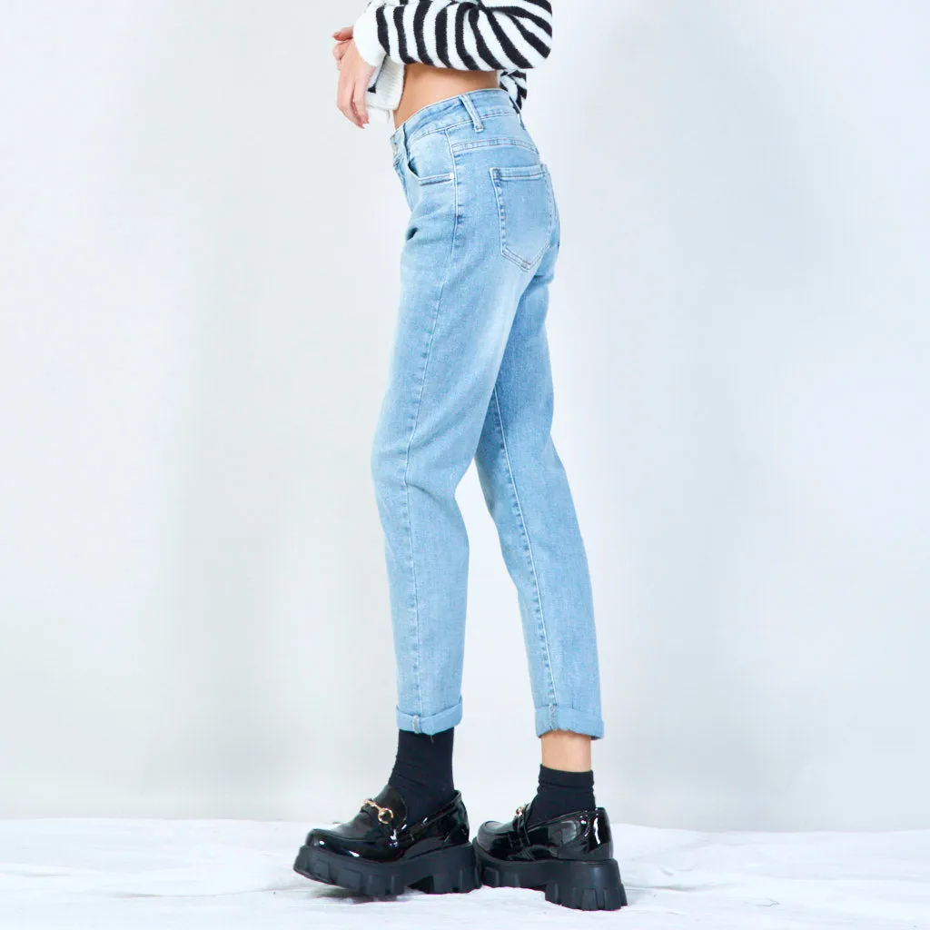 Classic slim-fit denim jeans wholesale