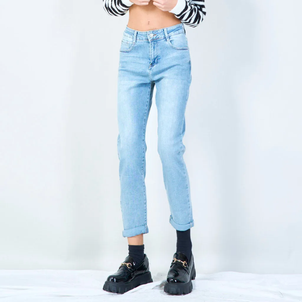 Classic slim-fit denim jeans wholesale