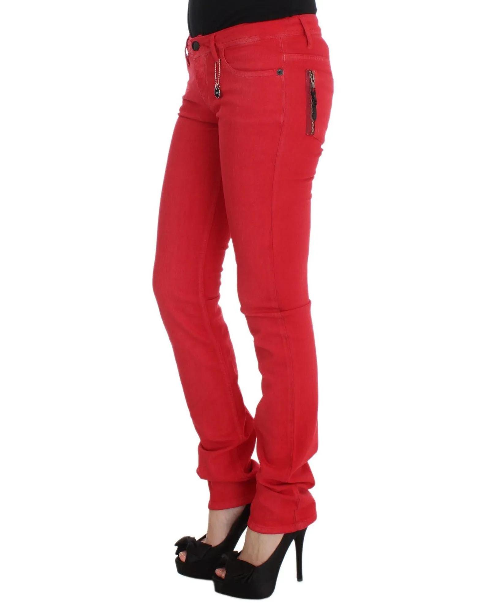 Costume National Red Skinny Jeans