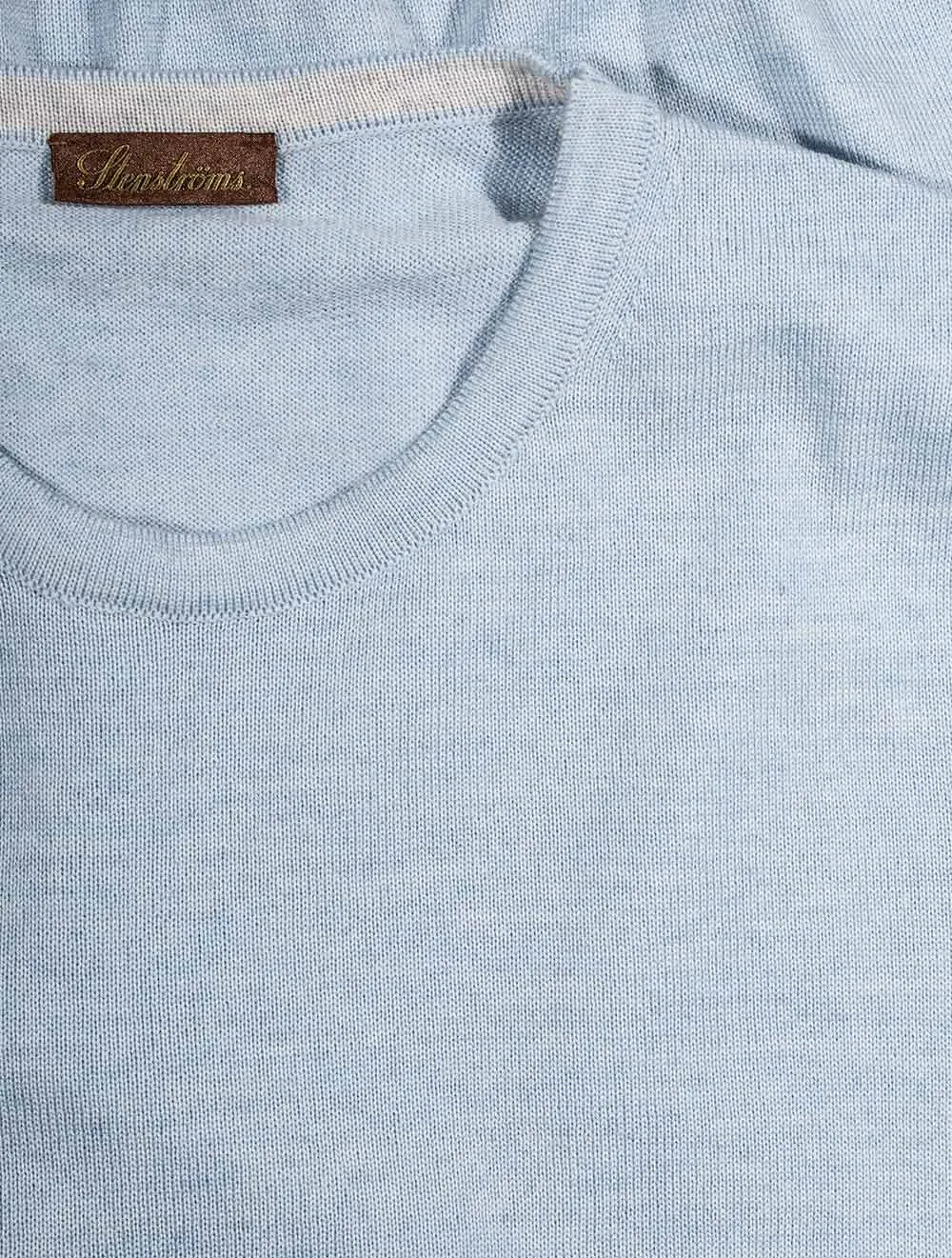 Crew Neck Patch Jumper Blue