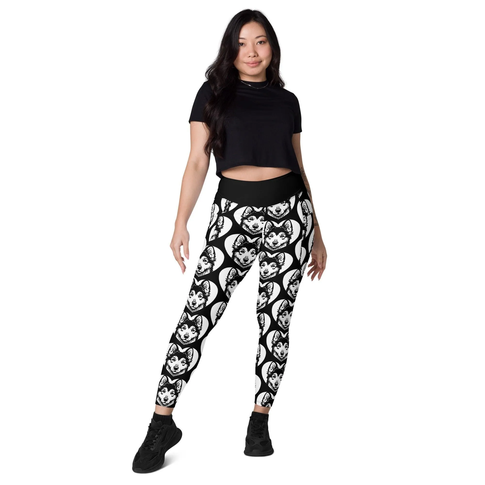 DOG BREED LEGGINGS with pockets - YAKUTIAN LAIKA - HERTTAHOUND