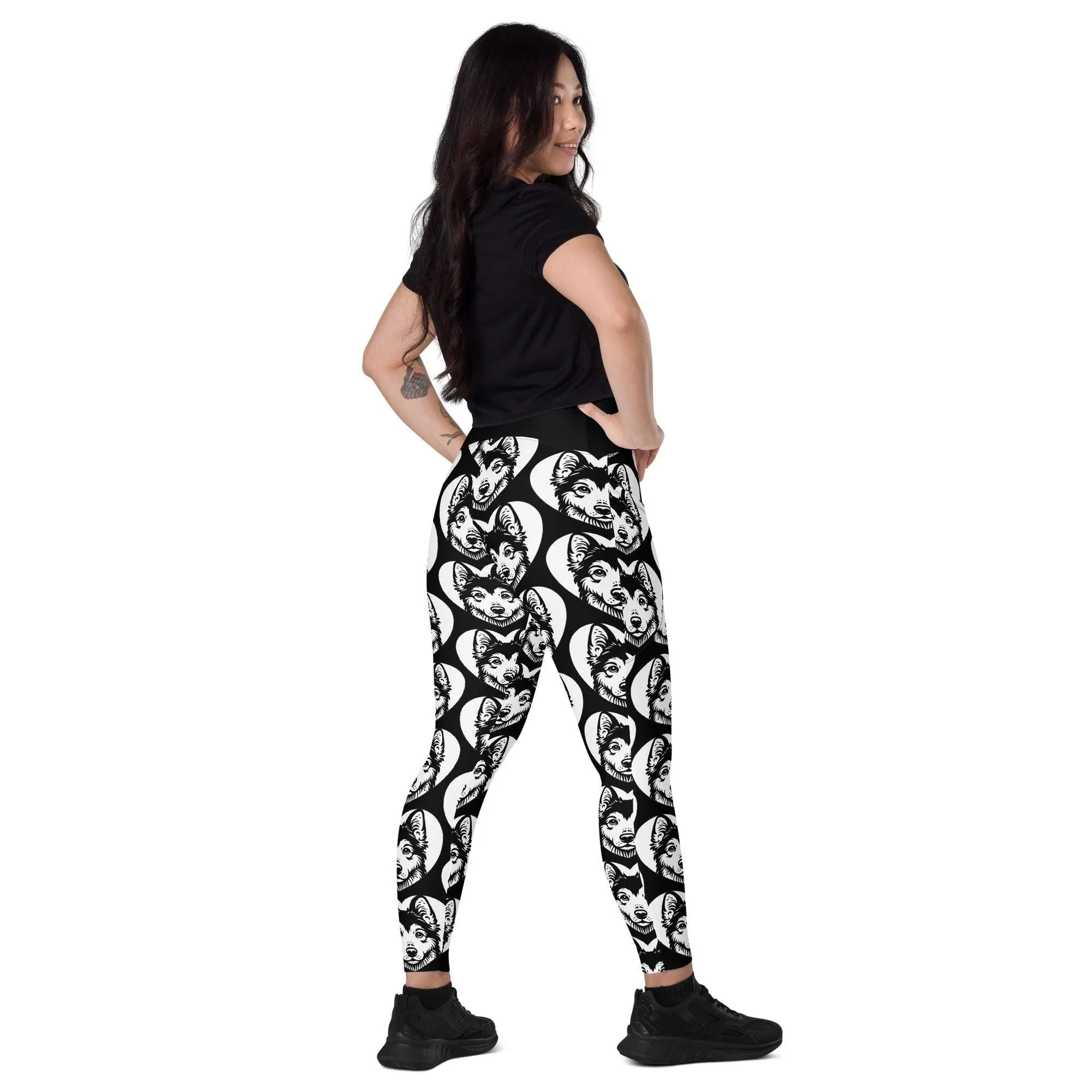 DOG BREED LEGGINGS with pockets - YAKUTIAN LAIKA - HERTTAHOUND