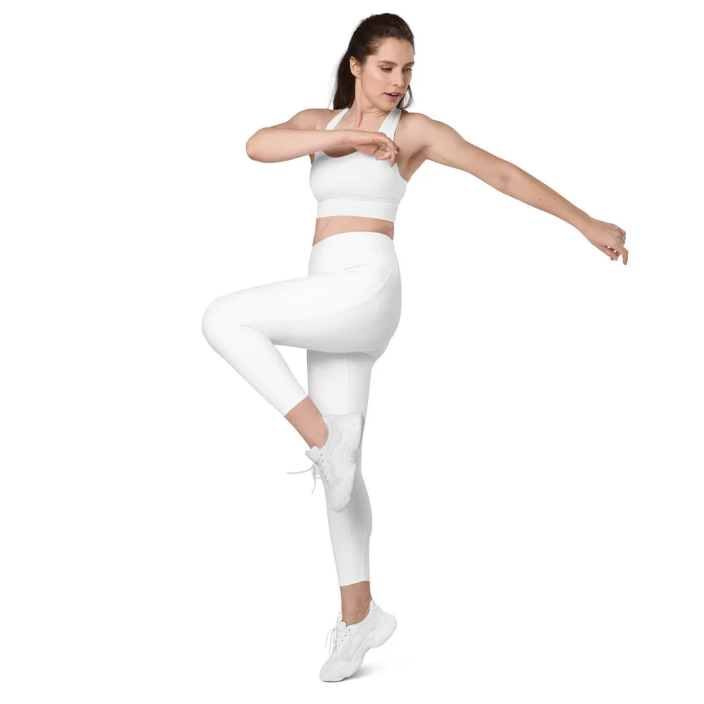 ELEVATED ESSENTIALS, THE PERFECT SIDE POCKET LEGGING WHITE