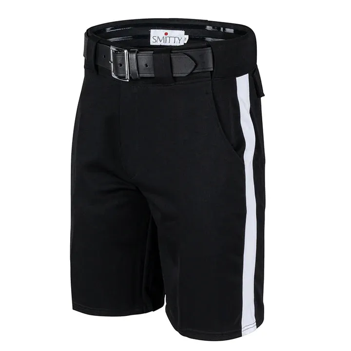 FBS177 - Smitty Premium Ultra Light Black Football Shorts with White Stripe