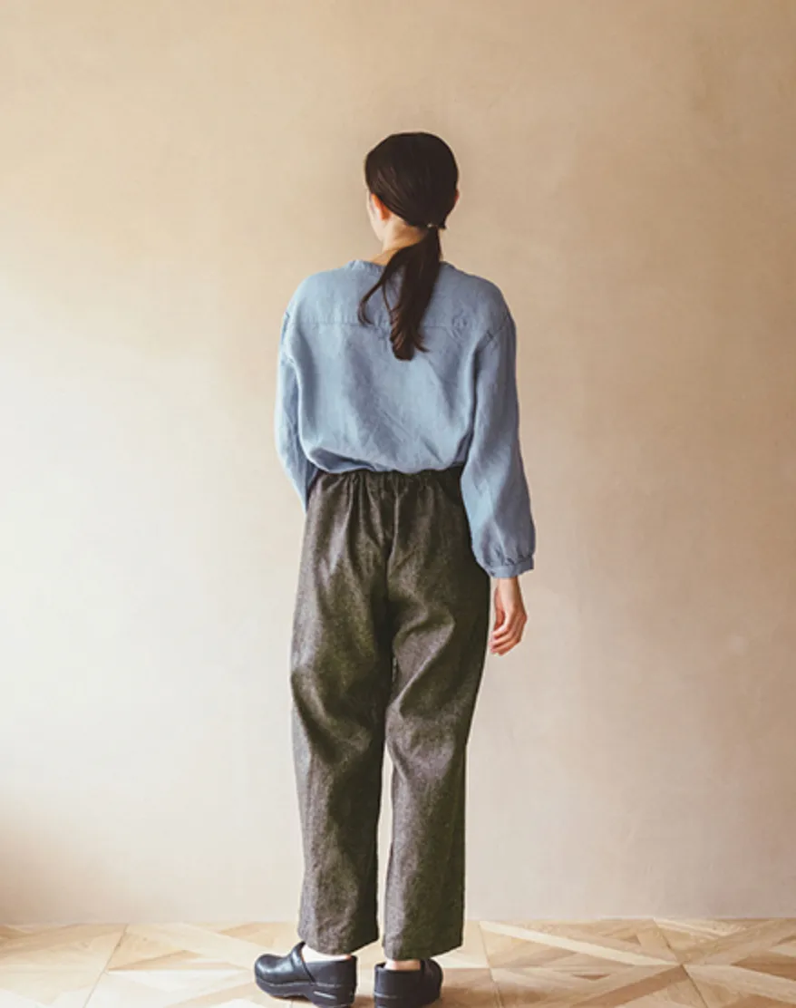 Fog Linen Work Oise Drawstring Pants - Wool linen