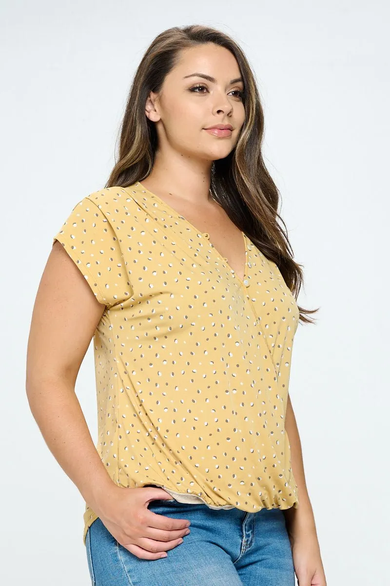 Freya Plus Size Dolman Sleeve Surplice Top