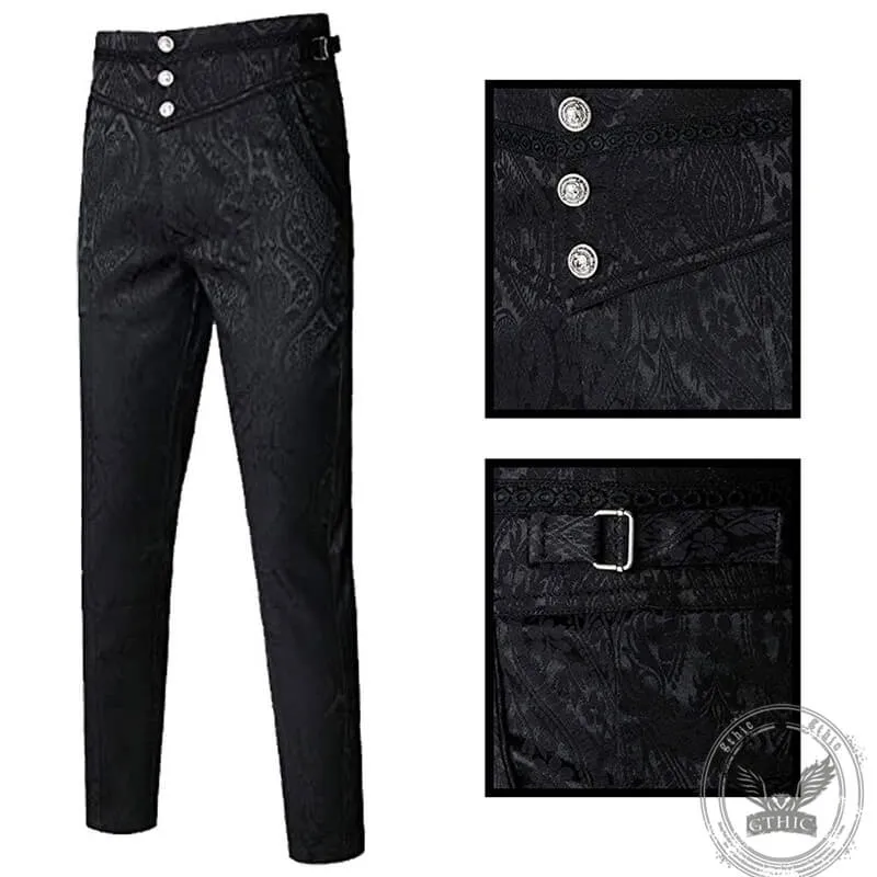 Gothic Dark Jacquard Trousers