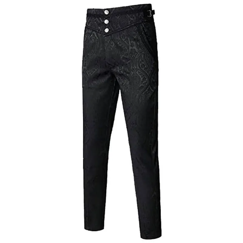 Gothic Dark Jacquard Trousers