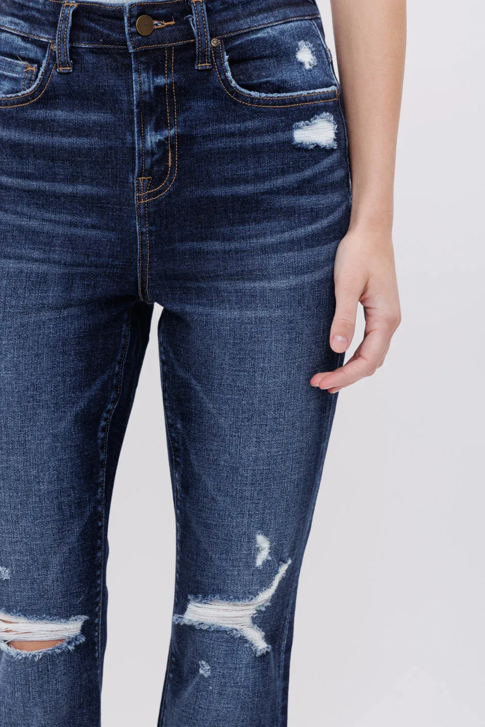 High Rise Dark Wash Denim Jeans