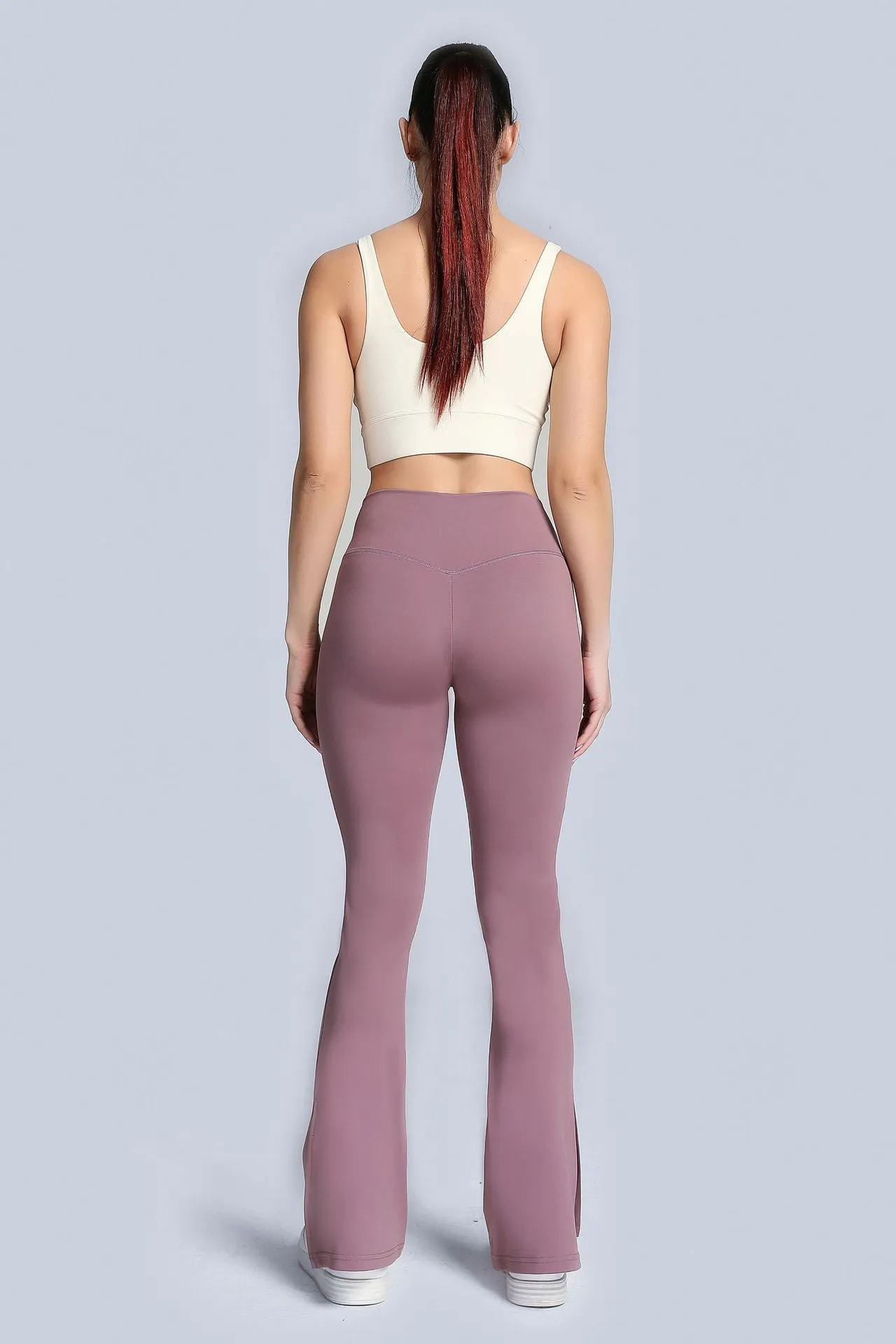 High Waist Crossover Bootcut Leggings