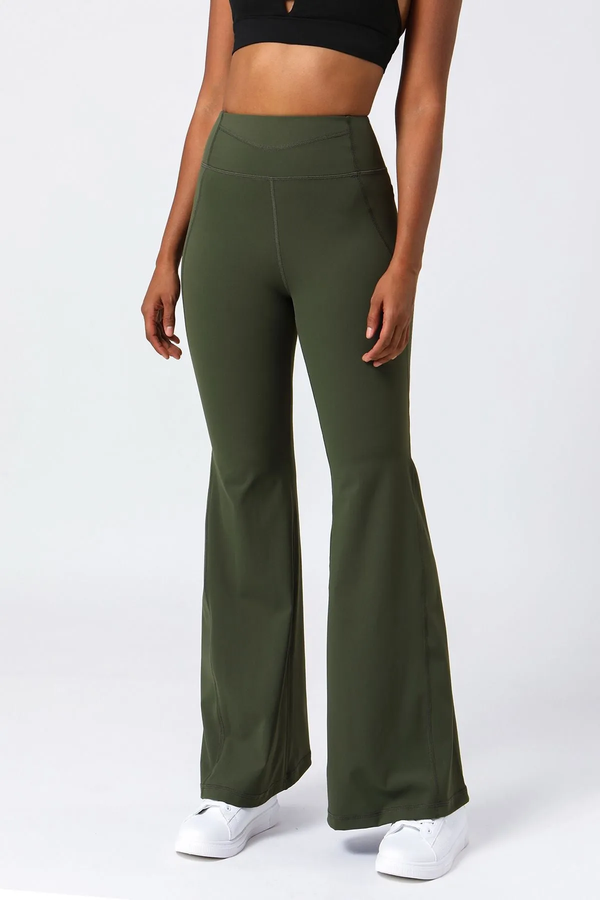 High Waist Tummy Control Flare Pants