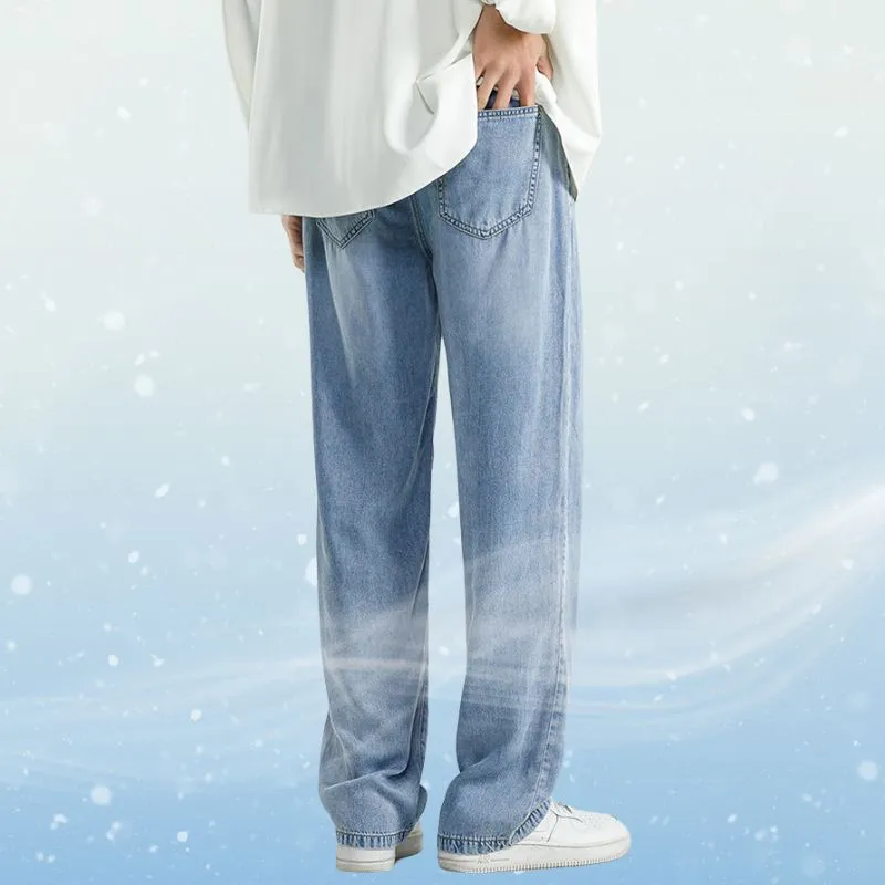 Ice Silk Solid Jeans