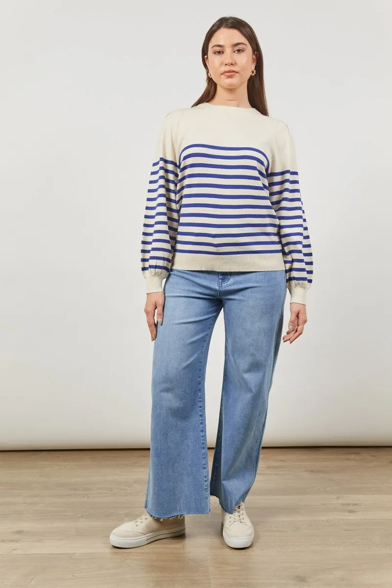 Isle Of Mine - Cosmo Stripe Jumper - Creme