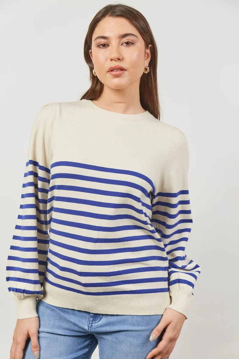 Isle Of Mine - Cosmo Stripe Jumper - Creme