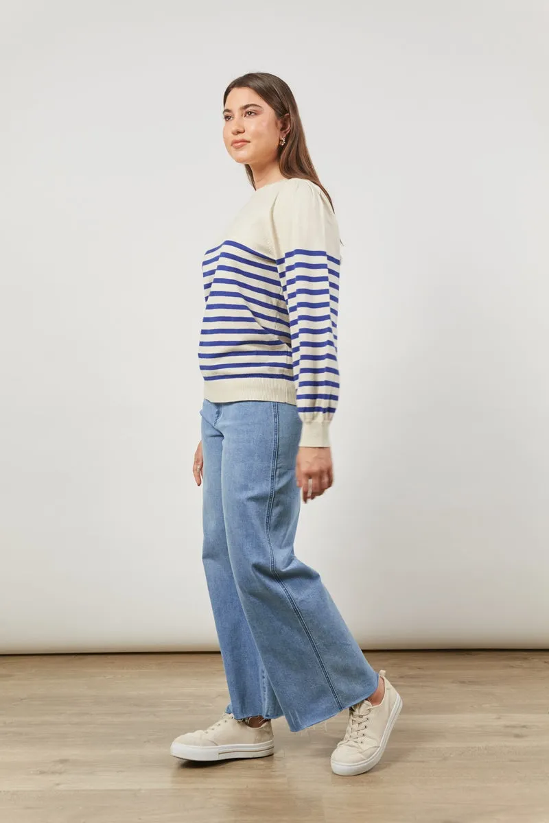 Isle Of Mine - Cosmo Stripe Jumper - Creme