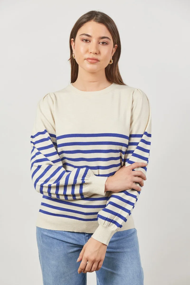 Isle Of Mine - Cosmo Stripe Jumper - Creme