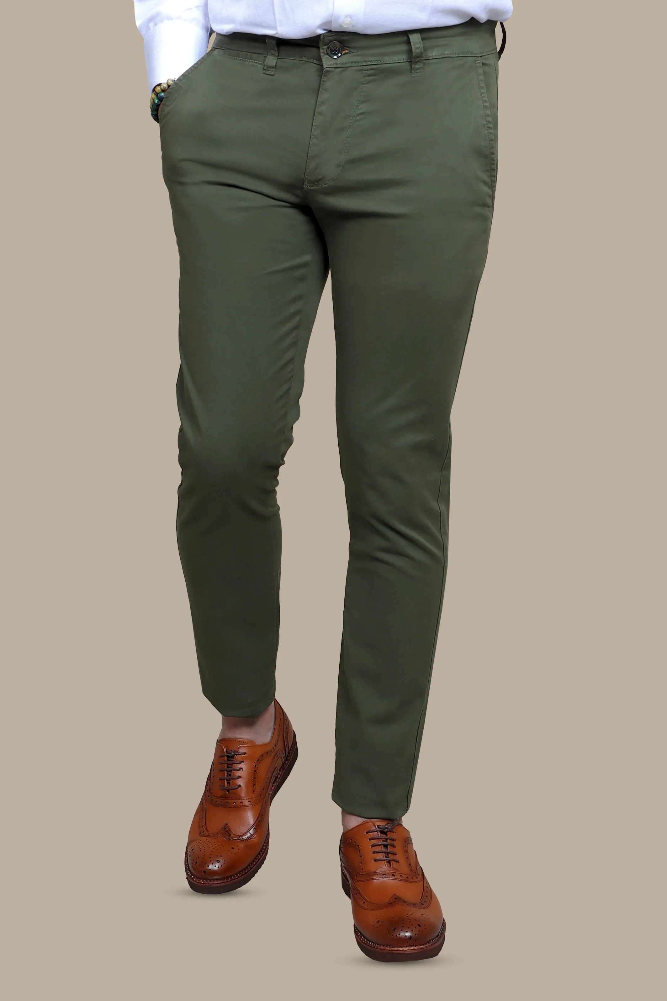 Khaki Slim Fit Chinos: Modern Elegance