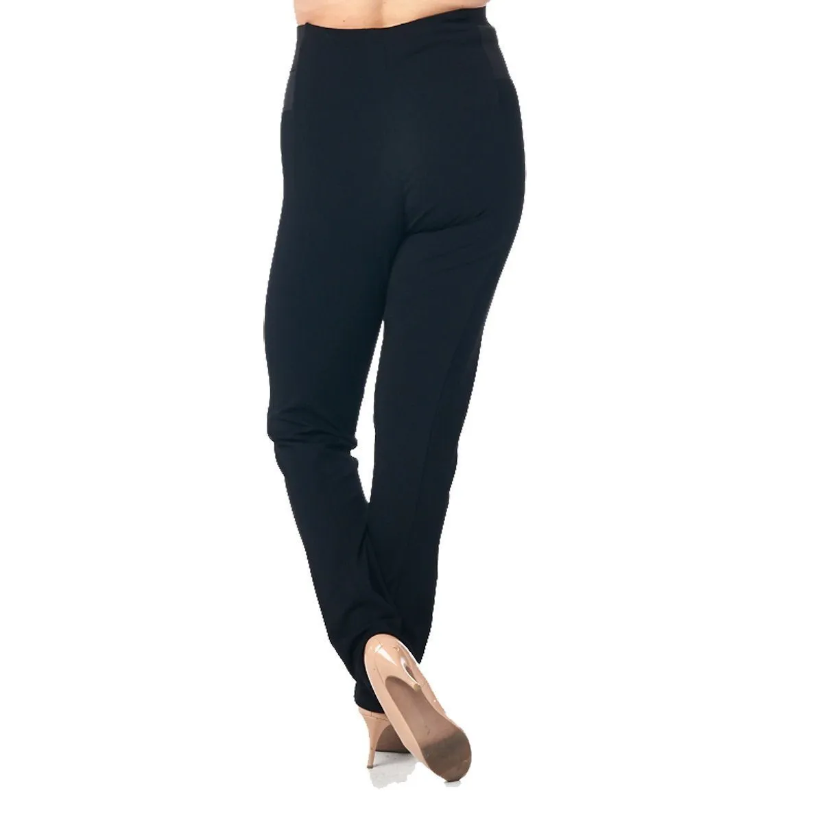 LA Society Active Wear Women's Black High Rise Waist with Elastic Leggings