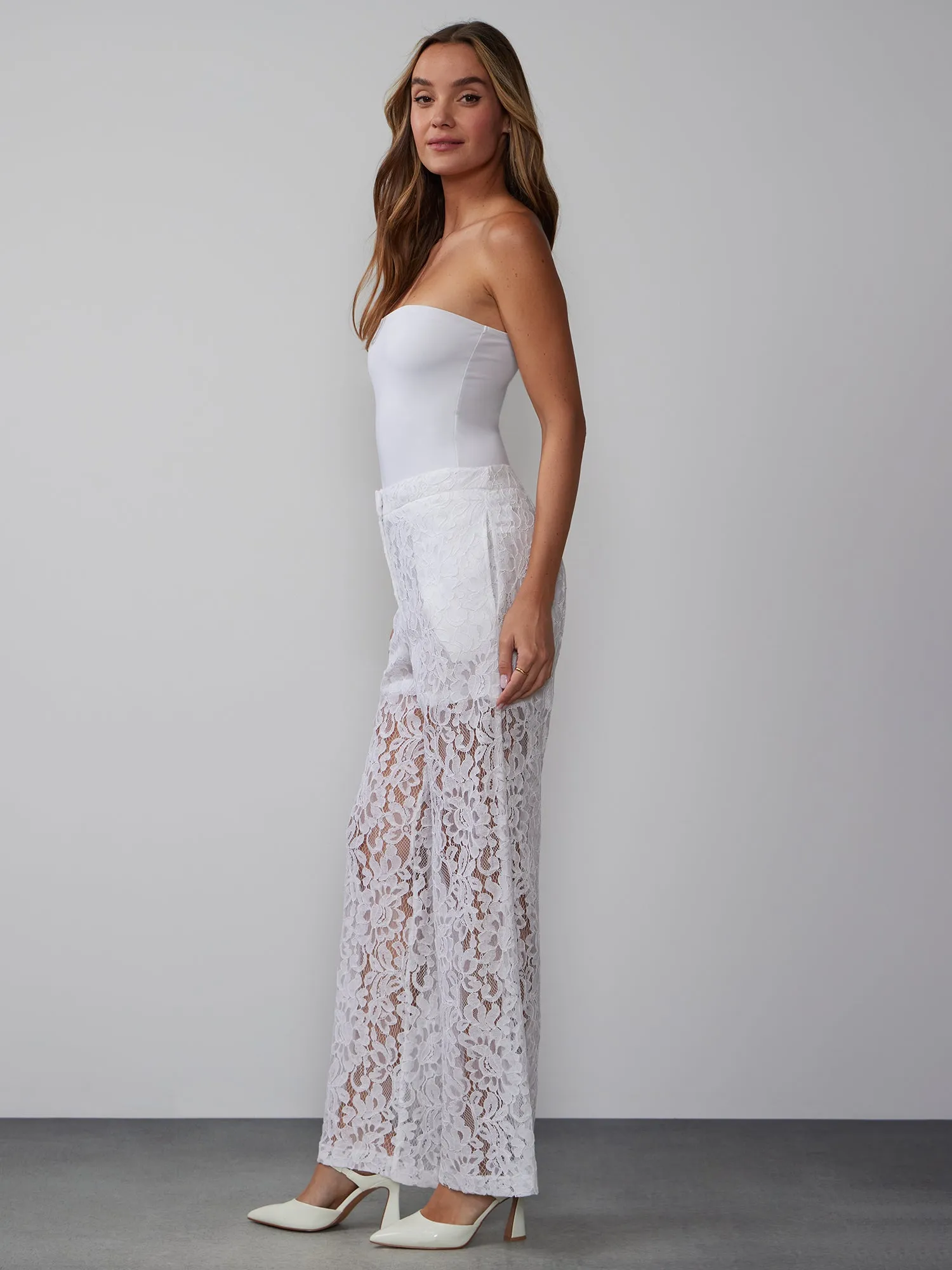 Lace Straight Leg Pant