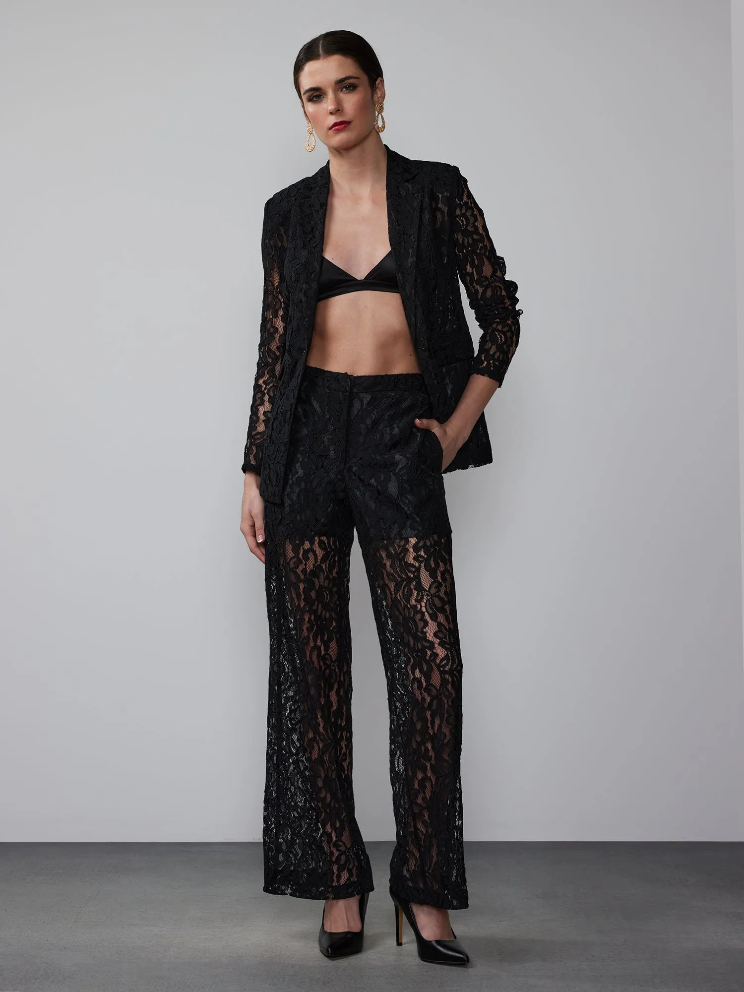 Lace Straight Leg Pant