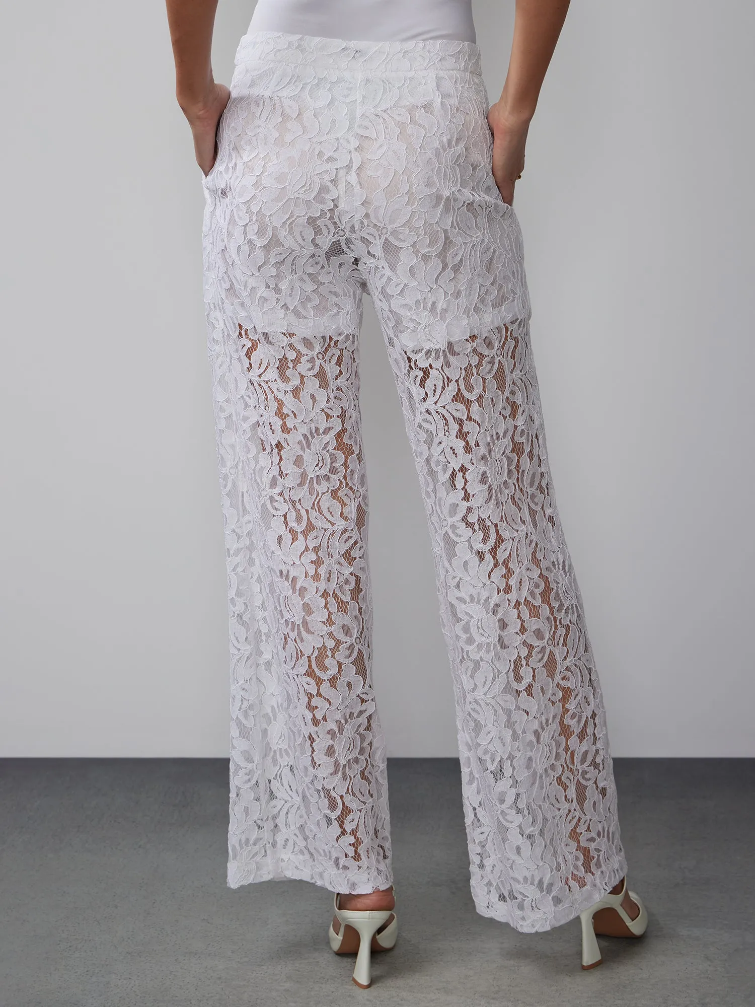 Lace Straight Leg Pant