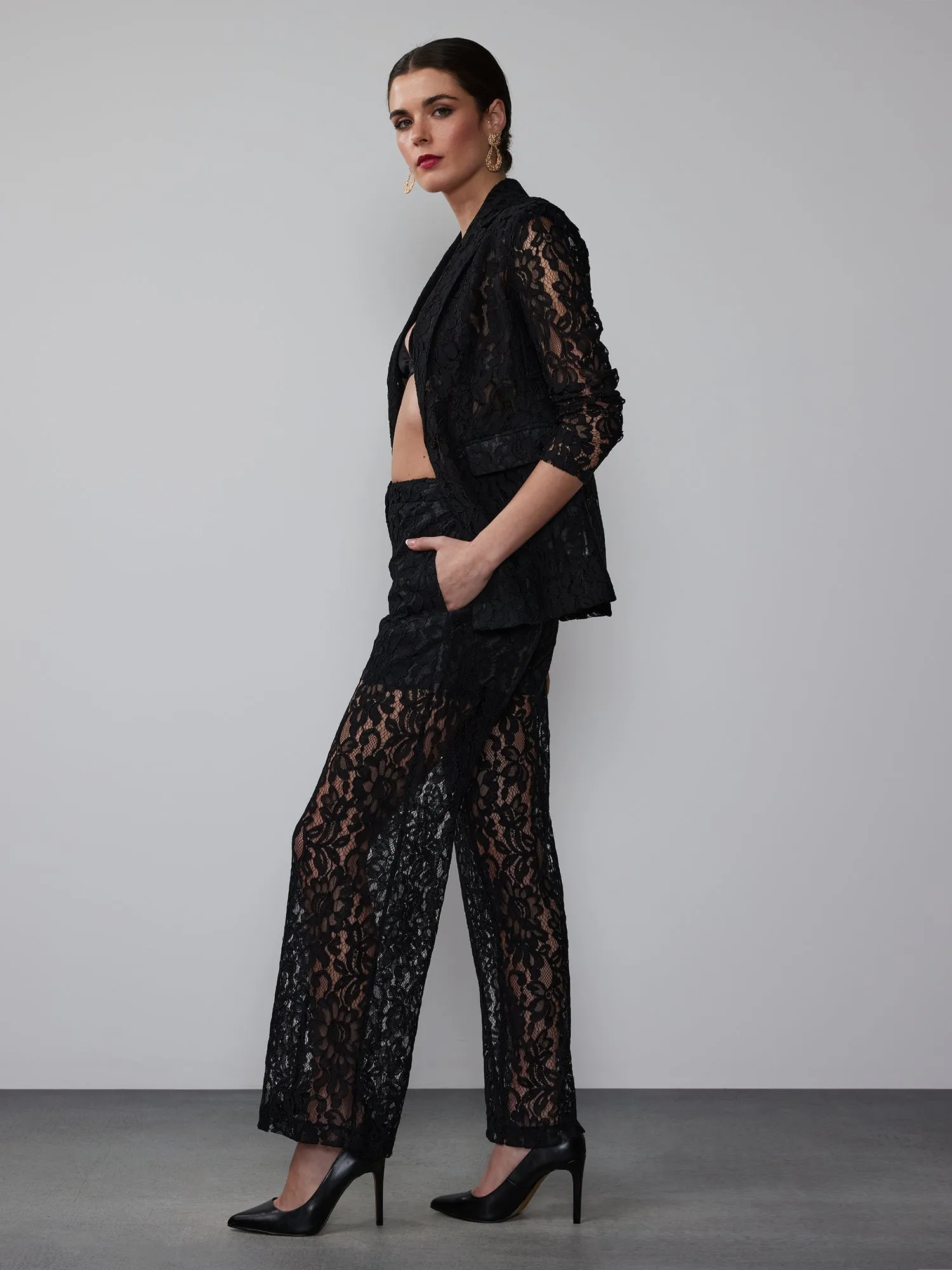 Lace Straight Leg Pant