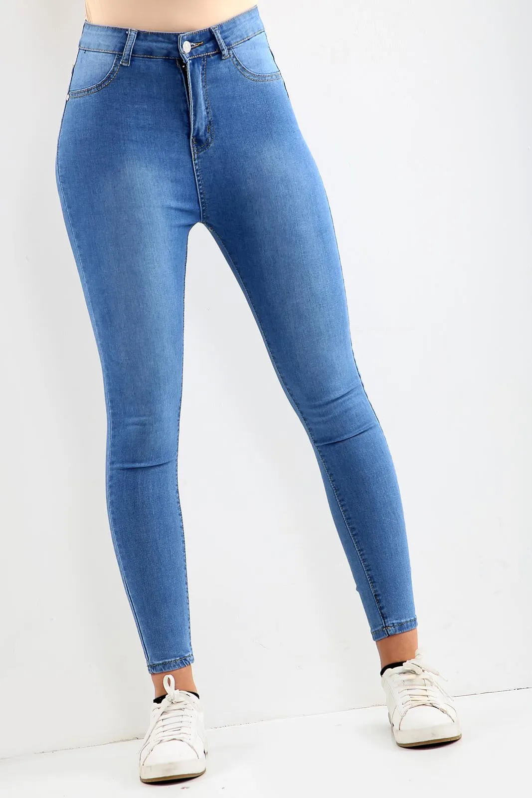 LADIES HIGH WAISTED Blue JEANS