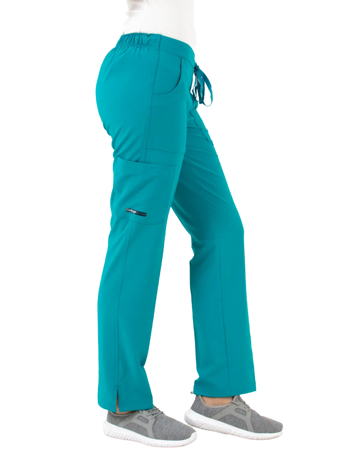 Life Threads Women's Active Straight Leg Cargo Pant - Teal