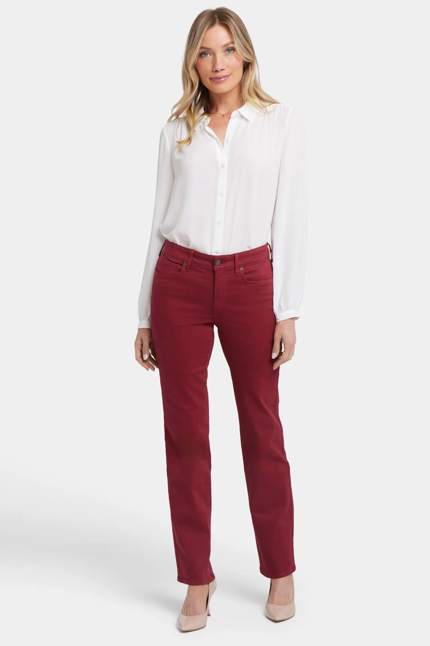 Marilyn Straight Jeans - Wild Currant