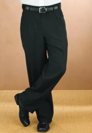 Men's Black Pleated Pants