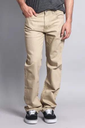 Men's Straight Fit Colored Denim Jeans (Khaki)