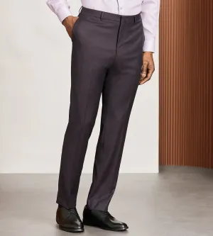 Modern Fit Burgundy Neat Suit Pants