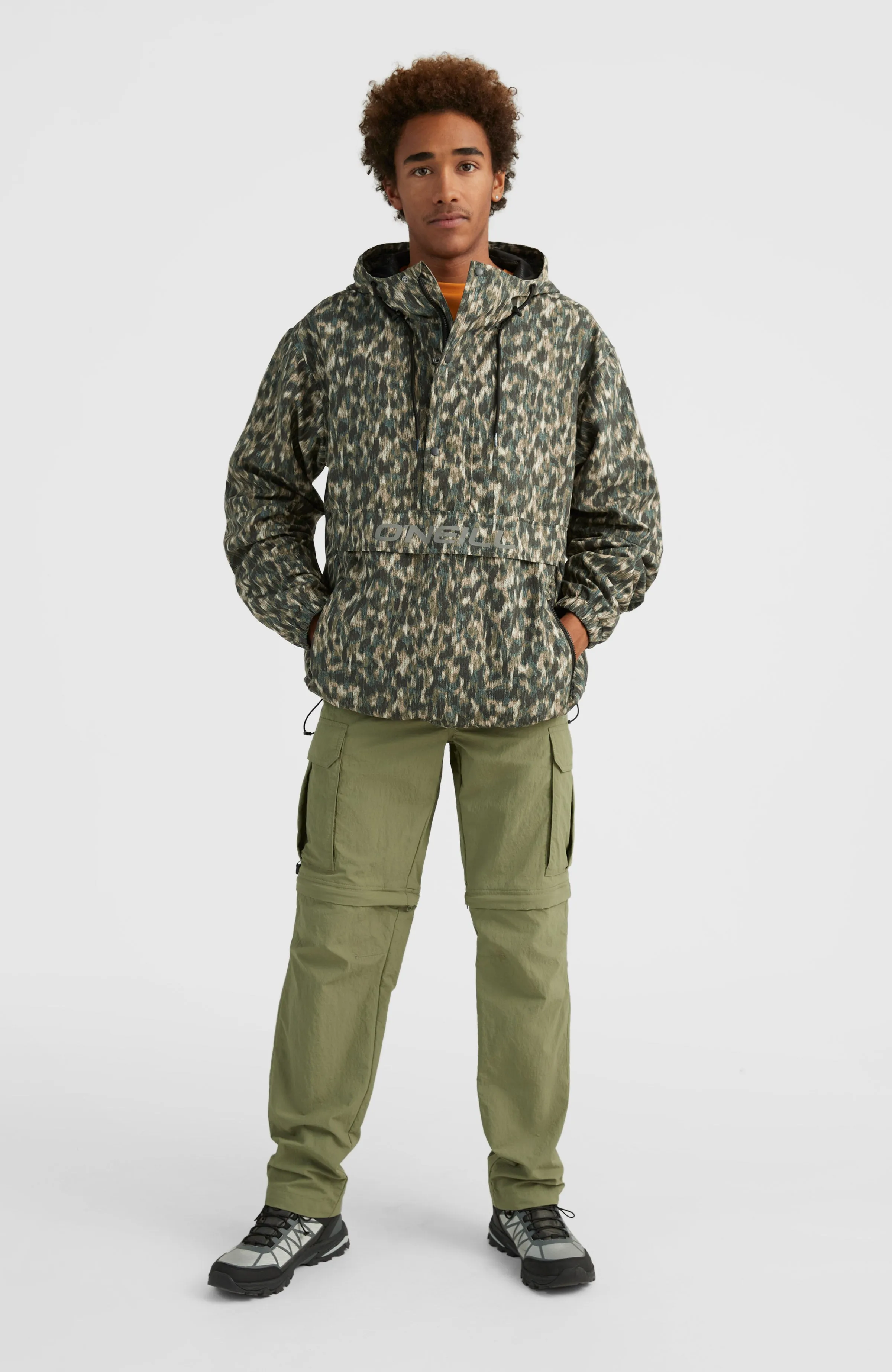 Modular Anorak Jacket | Green Minimal Camo