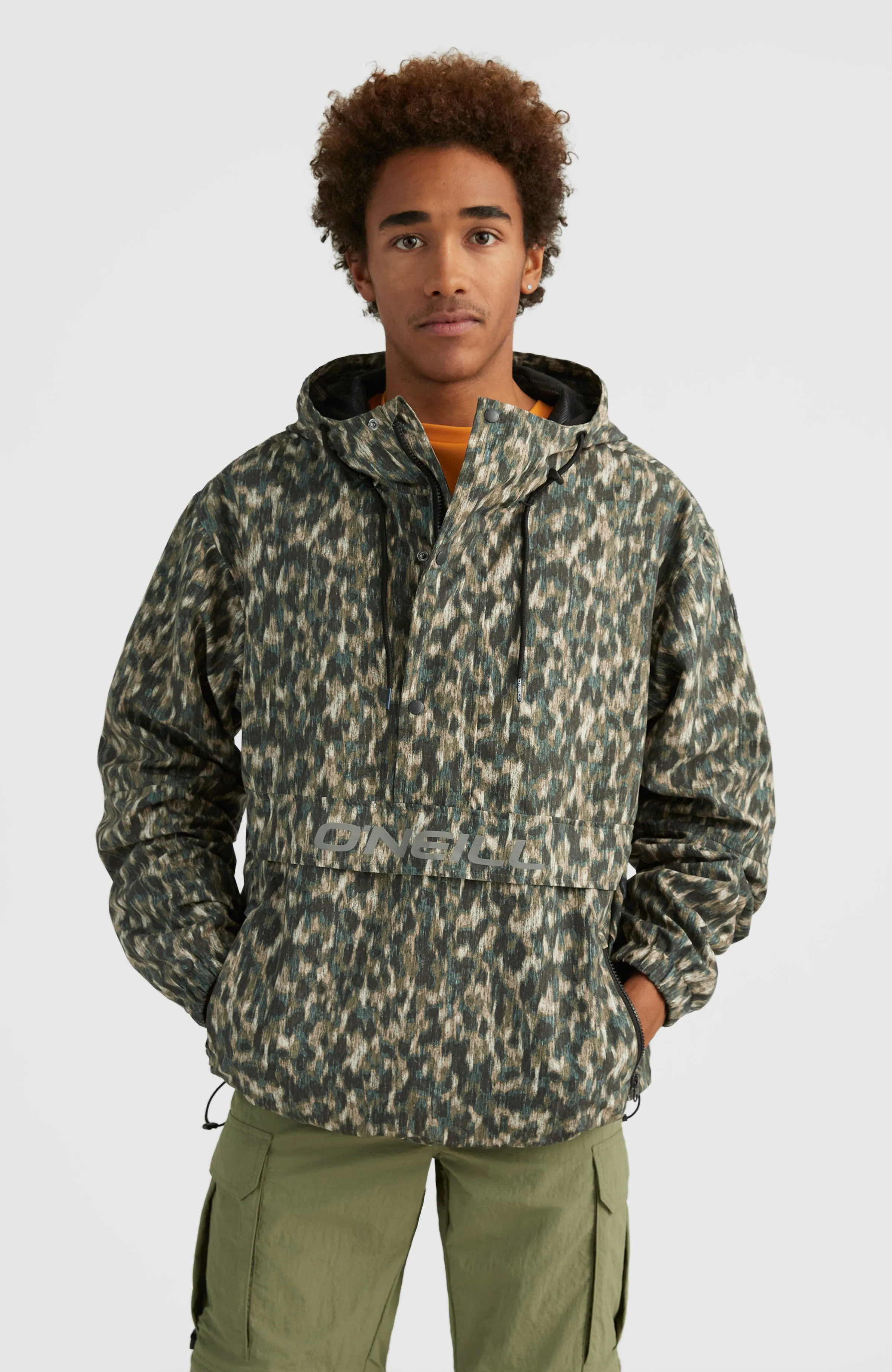 Modular Anorak Jacket | Green Minimal Camo