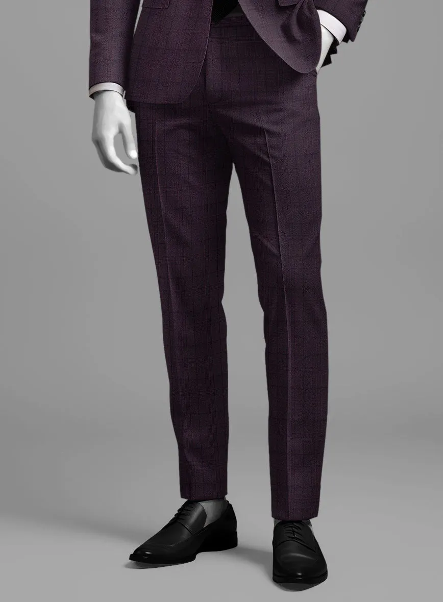 Napoleon Xina Tartan Purple Wool Pants