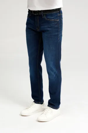 Performance Jeans (Regular) - Dark Blue Denim